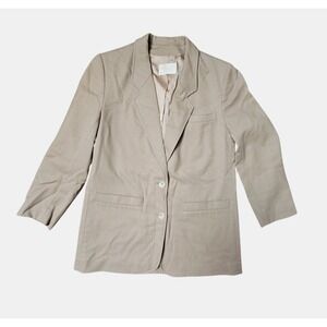 Vintage Pendleton Wool‎ Single Breasted Blazer Suit Jacket Womens 6 Beige Career